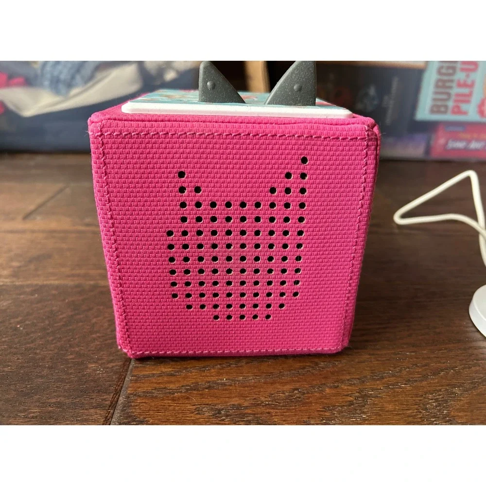 Toniebox Pink Audio Player Kids Screen-Free Storyteller Music Box with Charger